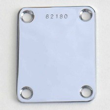 Neck Plate Serial Number stamped for Strat Tele P-J-Bass Chrome