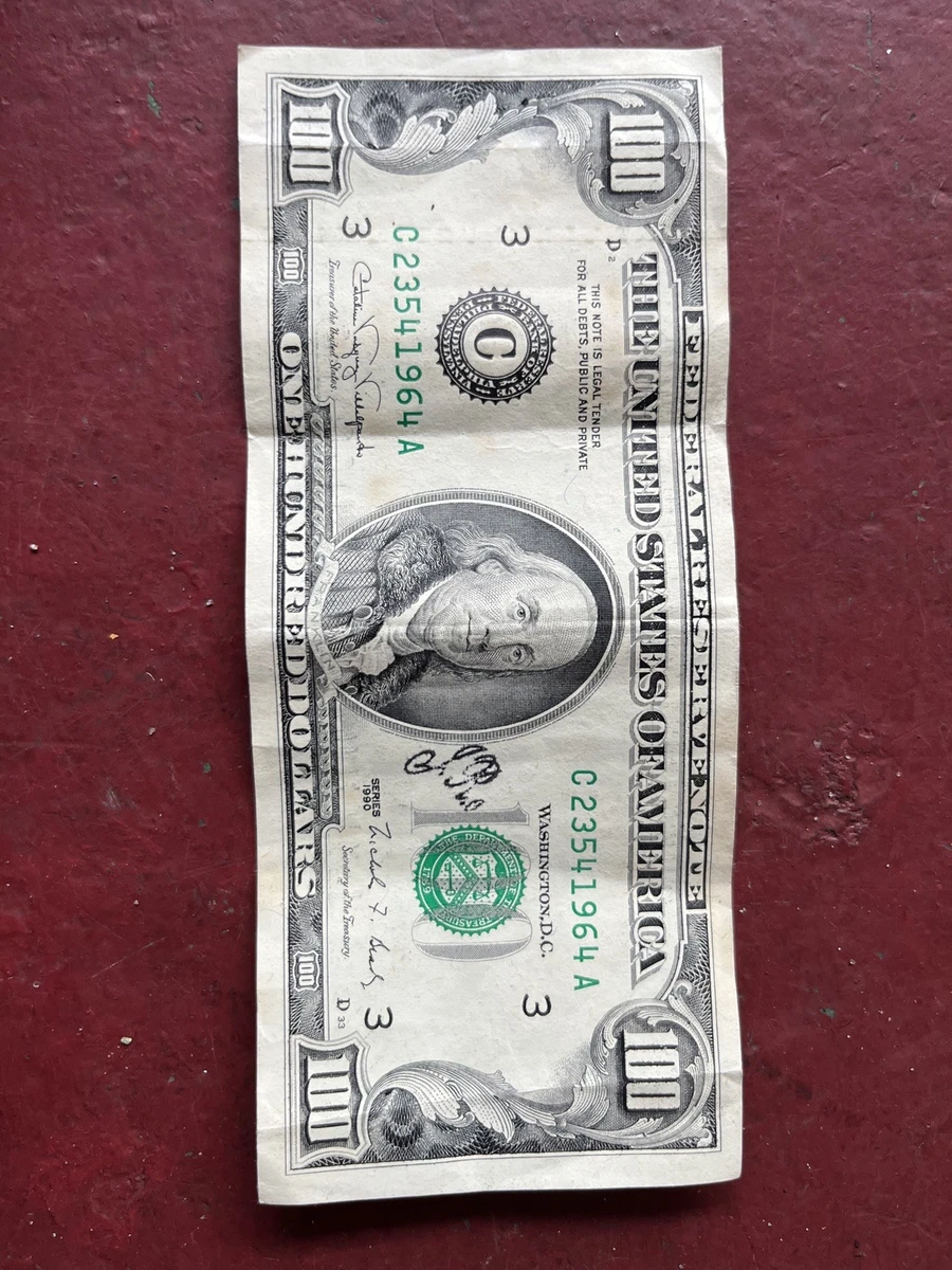$100 1990 未分级美国小纸币说明| eBay