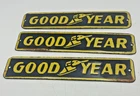 Vintage Lot of 3 Enamel Goodyear Tyres Signs Original Automobile Advertising