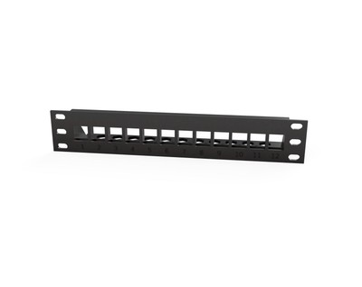 10'' Rack Mount Patch Panel - 12 Keystone