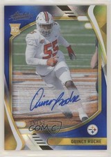 2021 Absolute Rookies Spectrum Blue Signatures 15/50 Quincy Roche #164 Auto 0q84