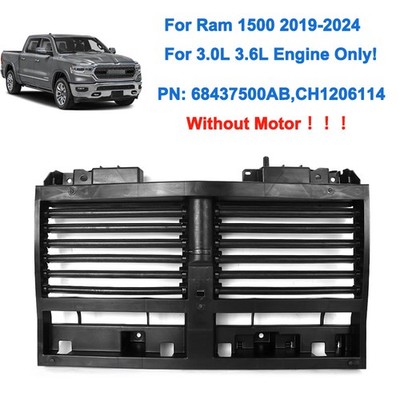 W/O Motor Front Active Grille Shutter Upper Replacement For Ram 1500 2019-2024