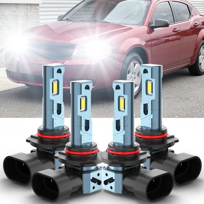 Car LED Headlight Bulbs Kit For Dodge Avenger SE SXT Sedan 4-Door 2.4L 2008-2014