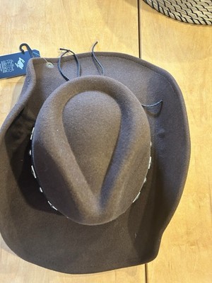 Peter Grimm Cowboy Hat Dark Brown Adjustable Solid  Parker .