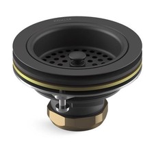  Matte Black Kohler Duostrainer Basket Strainer and Sink Drain