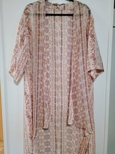 Gypsies Moondust Boho Duster Fairy Paradise Gold Metallic Shine Kimono