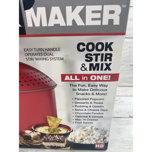 Just Pop It Snack Maker Popcorn Cook Stir Mix All In One Snack Machine - Picture 3 of 9