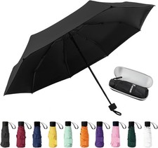 GAOYAING Compact Travel Umbrella, UV Protection, 39 Inches, Lightweight Folding