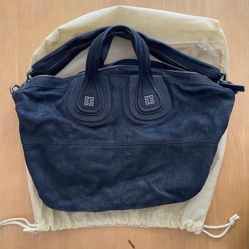 GIVENCHY Nightingale 2Way Bag Soft Leather Black Medium Hand Bag Shoulder Bag