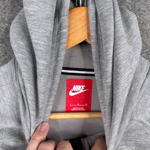 Nike Tech Fleece Hoodie Youth Large L Grey Zip Up Sweatshirt Jacket Swoosh Logo - Picture 6 of 10