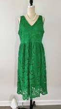 Simply Vera Vera Wang Green Lace Dress Size L Lined Emerald St Patrick’s Day