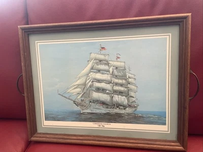 Pimpernel Serviertablett Klipperschiff „Christian Radich“ selten Fall Ships - Bild 1 von 4