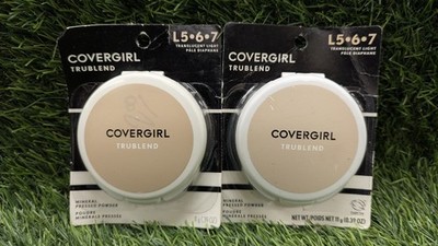 2x Lot Covergirl TruBlend Mineral Pressed Powder Translucent Light L 5 6 7