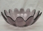 Vtg Blenko Glass Purple Centerpiece Lotus Bowl 14 Petals 10.5” Textured ●READ●