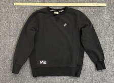 Superdry Men s Crewneck Sweater Black Size Large Swag Logo Longsleeve Pullover