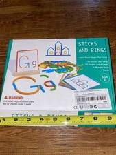 NEW Montessori Sticks  Rings Educational Toy 142 PCS Preschool Learning Set