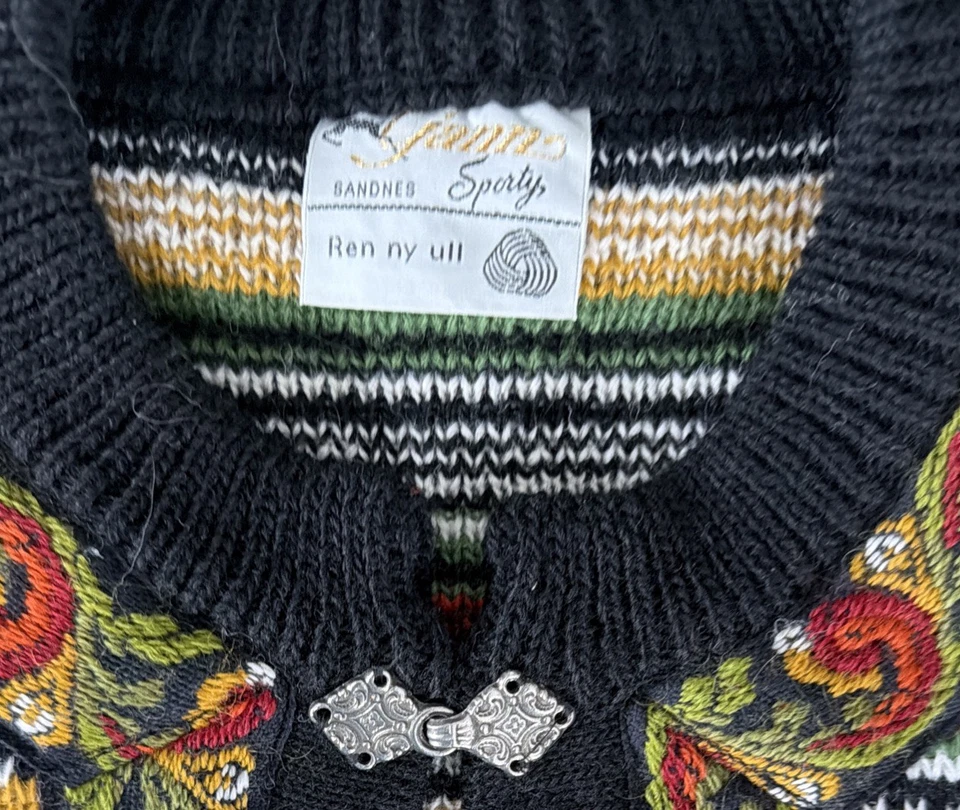 Винтажный Nordstrikk шерсти вязаный кардиган куртка размер большой - Изображение 3 из 4