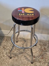 RARE Arcade1up Pac-Man 40th Anniversary Stool Pacman Namco Legacy wood