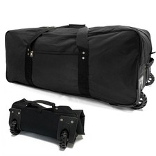 34 inch Large Foldable Duffle Bag with Wheels 600D Oxford Collapsible Large H...