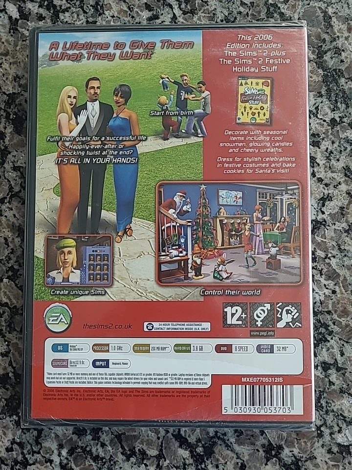 The Sims 2 Festive Edition PC 2006 Ages 12+ Only 1 LISTED On EBAY or AMAZON NEW! - Image 2 of 4