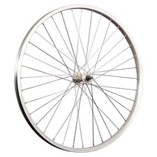 Laufrad 26 Zoll Vorderrad Aluminium Fahrradfelge 559-21 Edelstahlspeichen silber