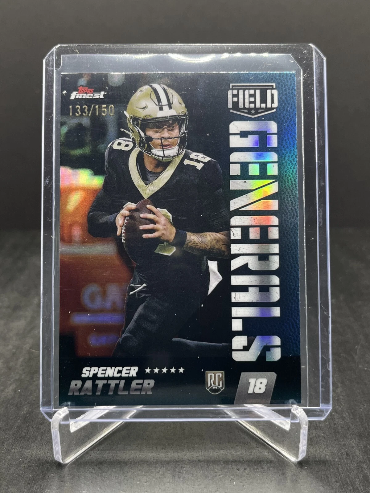 Spencer Rattler Topps Finest Field Generals #FG22 Sky Blue Refractor