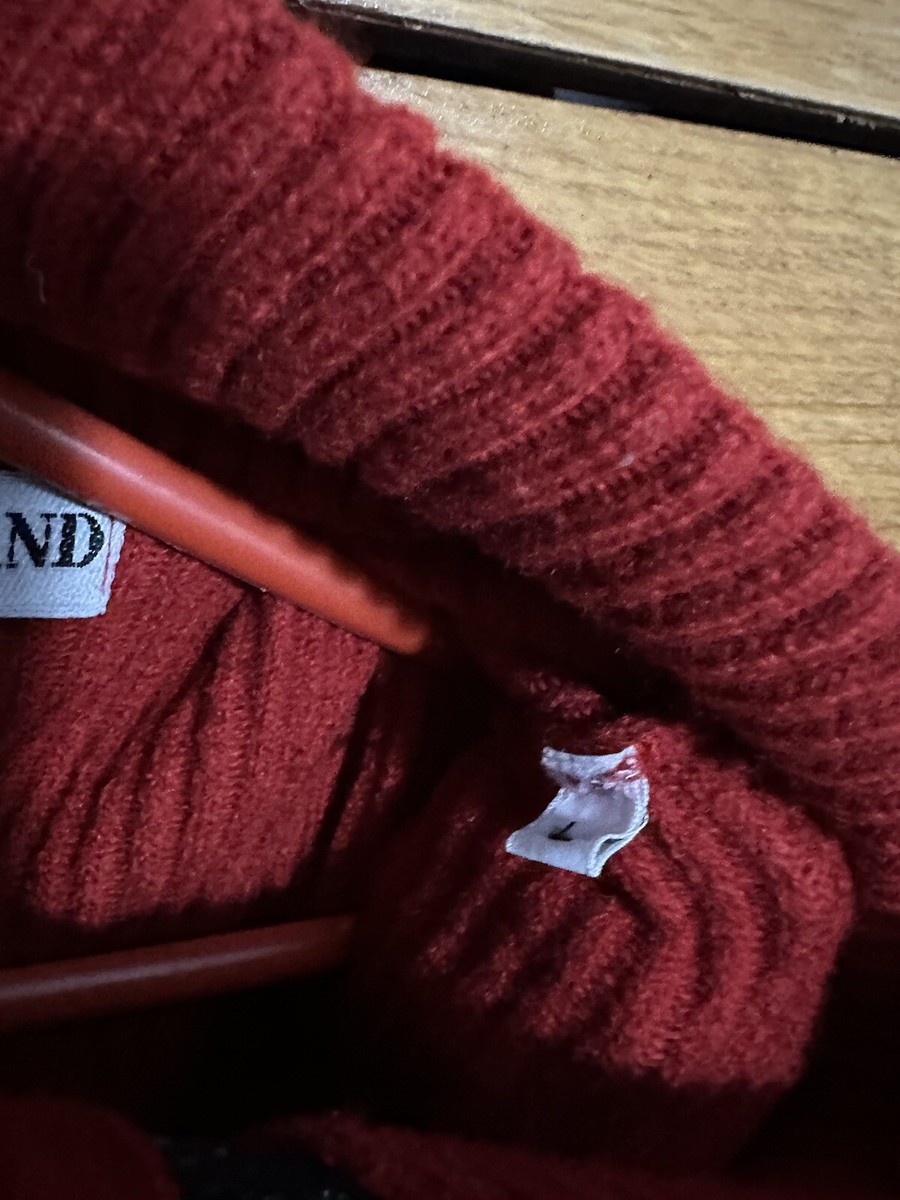 Vintage 80s Stone Island Half Zip Knit In Red Knit Sweater Vintage 80s Stone Island Half Zip Knit In Red Knit Sweater