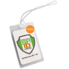 5 Pack - 10 Mil Laminating Luggage Tag Slot Pouch w/ 6" Loop -  2-1/2 x 4-1/4"