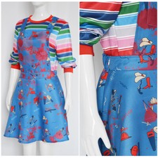 Child's Play Cosplay Chucky Costume Women's Outfit Girls Clown Dress