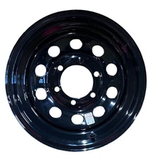 15 Inch 6 Lug Black Mod Steel Trailer Wheel (QTY 1)