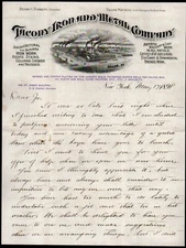 1898 New York - Tacony Iron & Metal Co - Rare History Four Page Letter Head Bill