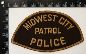 VINTAGE OBSOLETE Midwest City Oklahoma OK Patrol Police Department Patch