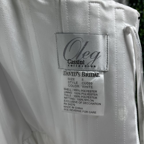 OLEG CASSINI Wedding Dress 8 Sparkle White Princess Cinderella Gown Fluffy C099 - Picture 8 of 20