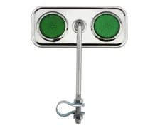 ALTALINE Bicycle Rectangle Mirror Chrome Green