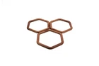 Pack of 5 Hexagonal 6 Sided Shape Macrame Rings, 97mm, Craft, Hobby. S7783