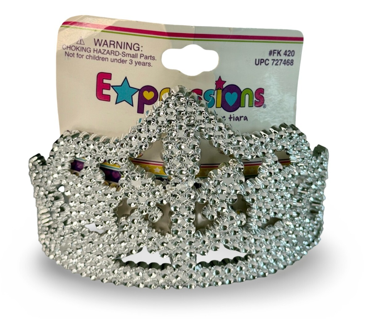Sparkling Silver Tiara FAST SHIPPING! Silver Sparkling Tiara, Crystal Tiara  main image 4