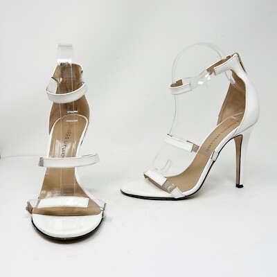 Tamara Mellon Frontline Clear Strappy Open Toe Stiletto High Heels