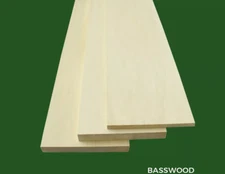 Basswood Thin Stock 1/2x 6x 36 Lumber Wood Blank- Free US Shipping