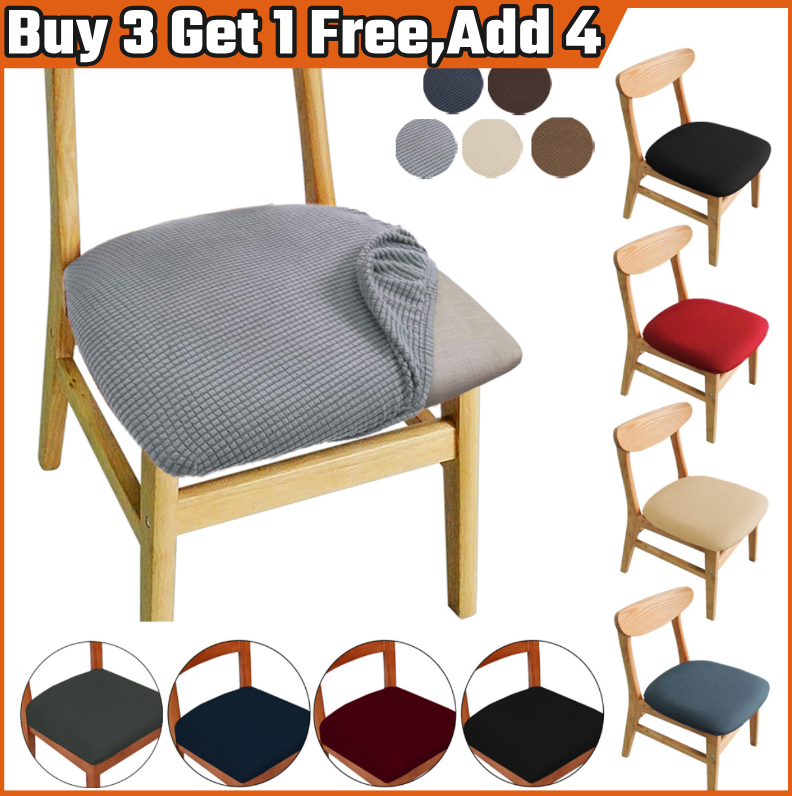Dining Chair Seat Covers Soft Removable Elastic Stretch Seat