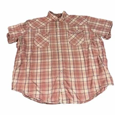 The Foundry Pearl Snap Shirt Western Young Mens 3XLT Cotton Casual Cowboy Rodeo