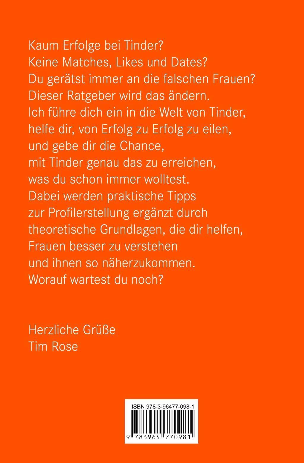 Thumbnail - Tim Rose | Tinder Dating Für Männer Erotischer Ratgeber | Buch |