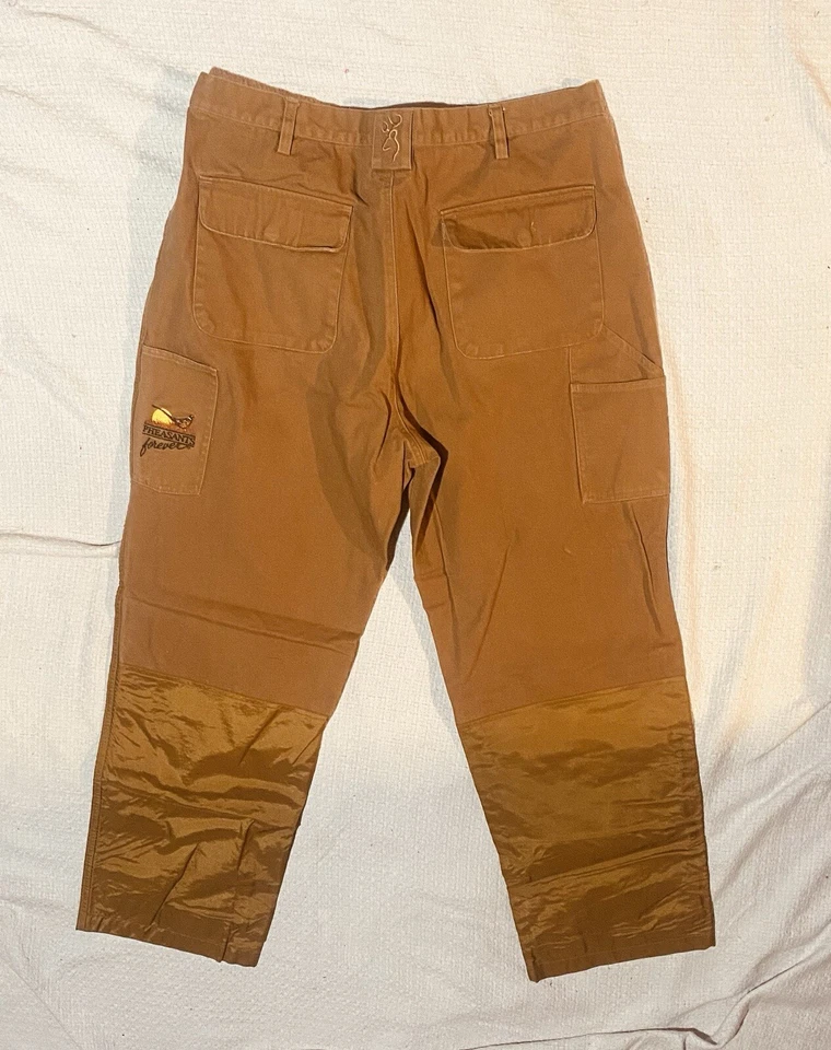 Calças masculinas Browning lona joelho duplo caça roupa de trabalho 38 x 32 - Imagem 2 de 4