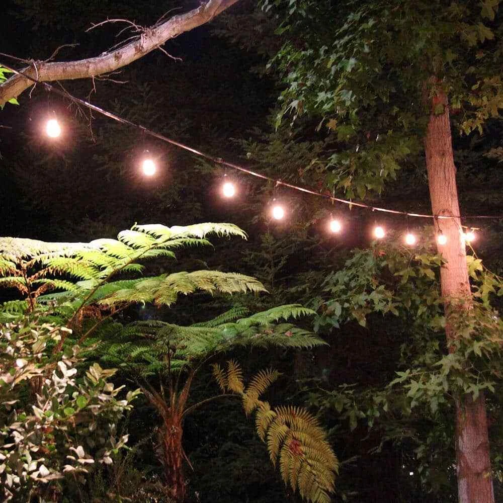 Electric outdoor 2024 string lights