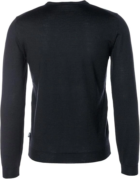 Hugo Boss black crew merino wool knited cardigan jumper pullover top £119 M L - Image 2 of 4