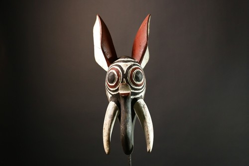 African Bobo Elephant Mask Burkina Faso Tribal Face Wall Art Colorful Home-G1379 - Picture 12 of 24