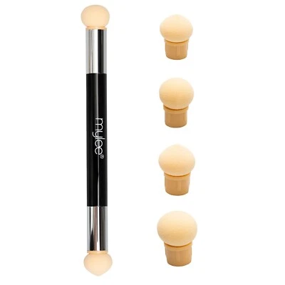 Mylee Dual Sponge Applicator Nail Art Glitters Flakes Ombre 4 Replacement Heads