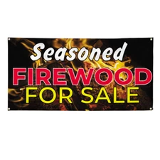 Vinyl Banner Multiple Sizes Seasoned Firewood for Sale A Business Outdoor