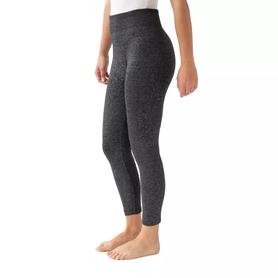 Leggings forrados de lana para mujer MUK LUKS estampado de guepardo carbón talla 2X/3X Foto 3 de 4