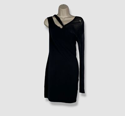 helmut lang off shoulder dress Helmut Lang Off Shoulder Dress in Black
