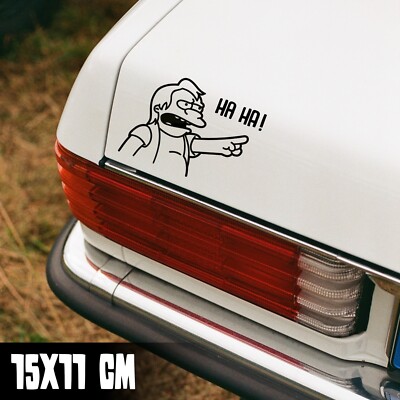 AUTO AUFKLEBER ''NELSON'' 15X11CM HA HA SIMPSONS BART FUN JDM TUNING STICKER #0261